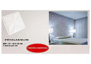 Forma 33 - Plástico Especial 1,6mm Gesso/Cimento - Pétalas Slim 38 x 38 cm