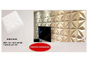 Forma 40 - Plástico Especial 1,6mm Gesso/Cimento - Ester 38 x 38 cm