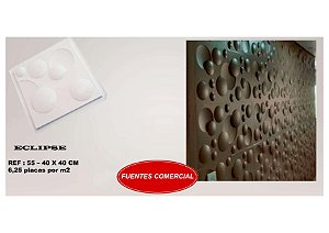 Forma 55 - Plástico Especial 1,6mm Gesso/Cimento - Eclipse 40 x 40 cm