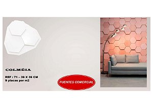 Forma 71 - Plástico Especial 1,6mm Gesso/Cimento - Colméia 39 x 39 cm