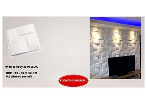 Forma 72 - Plástico Especial 1,6mm Gesso/Cimento - Trançadão 39 x 39 cm