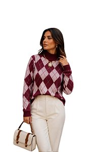 Blusa Modal Escocesa
