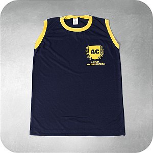 Camiseta Manga Músculo Marinho - Colégio Alcides Corrêa