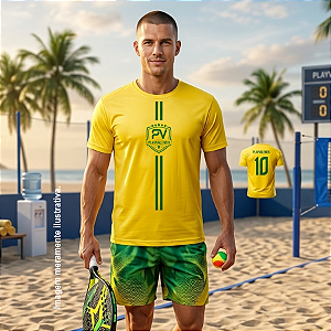 Camiseta Tradicional - Play Valendo Amarela