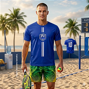 Camiseta Tradicional - Play Valendo Azul