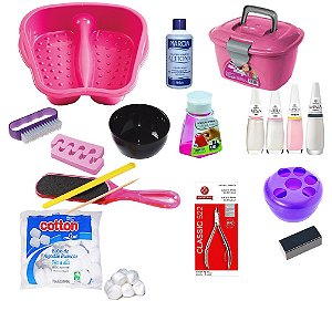 Kit 23 EM 1 Manicure Completo Esmaltes Impala E Outros Alicate Mundial 522