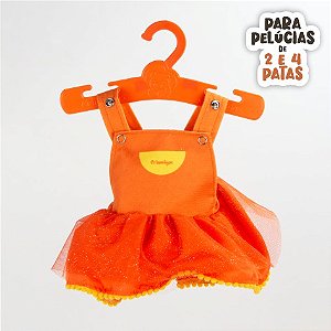 Vestido Tule Laranja