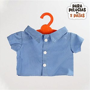 Camisa Lisa Azul Duas Patas