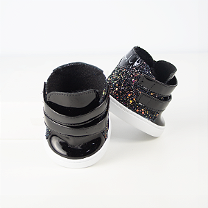 Tênis Diversão Glitter Preto