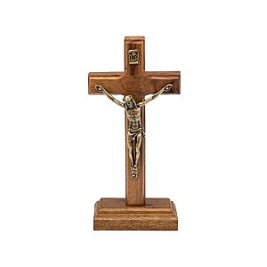 CRUCIFIXO MAD MESA 12CM OV