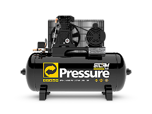 Compressor de Ar Storm 300 2cv 10pcm 100 litros 140PSI Monofásico IP21 220/380V - 8975703069 - Pressure