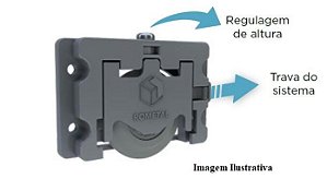 Sistema de Porta de Correr RO 63 com Guia 4025 para 1 Porta 60Kg