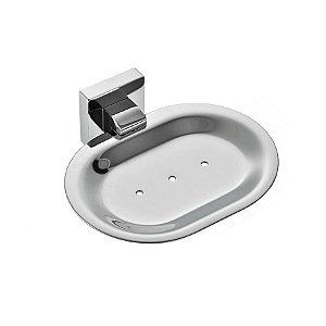 Porta Sabonete Eterna Aço Inox 304 Zamac Cromado 148mm