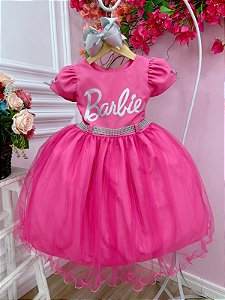 Vestido Infantil Floral Barbie Daminha Festa Tiara 1 Ao 4 em Promoção na  Americanas