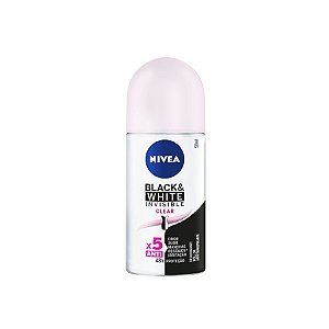 Desodorante Antitranspirante Roll-On Nivea Invisible Black&White Clear Feminino com 50ML