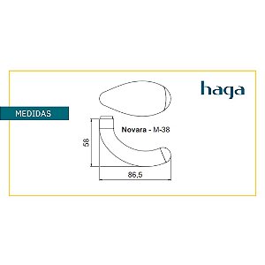 Jogo de Maçaneta HAGA - Novara - M38 - CrA - 0530