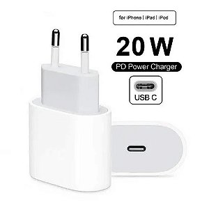 Fonte Carregador Type - C Tomada Turbo PD 20W IPhone e Android