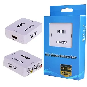 Mini Conversor Hd Vídeo Hdmi X Av Rca - Hdmi2av HD1080P