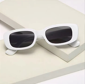 Óculos branco quadrado