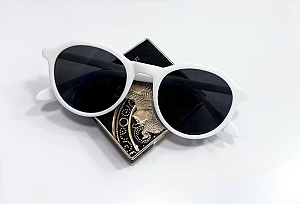 Óculos branco redondo