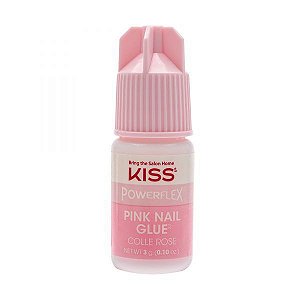 Cola Para Unha Kiss NY Pink Nail Glue Powerflex