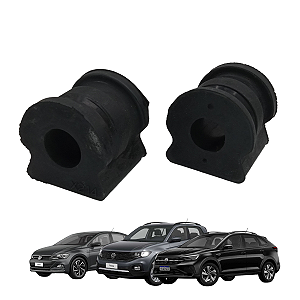 Par Bucha Barra Estabilizadora Dianteiro Vokswagen Virtus Nivus Tcross 18mm