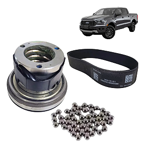 Kit Rolamento e Correia e Esferas Caixa Direção Elétrica Ford Ranger 2017 a 2020 QJ4580Z / 38018161
