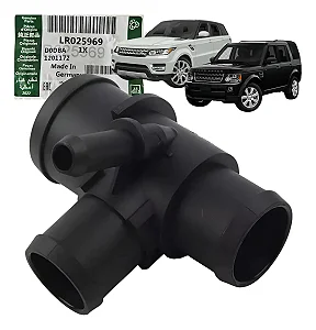 Conector Tubo Água C/ Caixa Termostato Superior Land Rover RANGE ROVER SPORT 3.0 TDV6 DIESEL 2010 a 2013 / Land Rover DISCOVERY 4 SDV3.0 6 DIESEL 2010 a 2016 LR025969