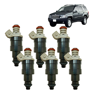 6x Bicos Injetores Jeep Cherokee 4.0 V6 Wrangler 1996 A 2000