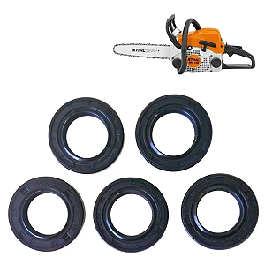 Kit 5 Retentores Motosserra Stihi Ms 170 / 180 / 250 15x25x5