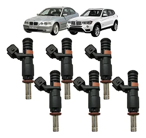 6x Bico Injetores Bmw 323i X3 2.5 X5 V6 Gasolina 1353753163