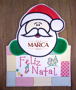 Personalizado - Enfeite de Natal Papai Noel patchwork