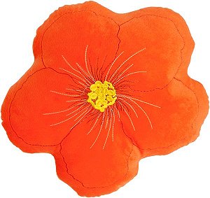 Almofada flor hibisco laranja
