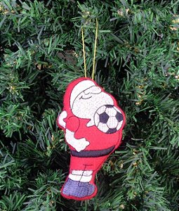 Enfeite de Natal Papai Noel futebol