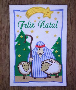 Enfeite de Natal pastor de ovelhas