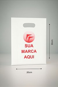 Sacola Personalizada com Sua Marca P-20x30 Boca de Palhaço Para Lojas Moda Bijuterias Lingerie Pequenos Presentes