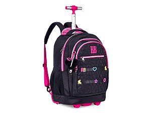 Juvenil Mochila Com Rodas Rebecca Bonbon Rb24538 Preta