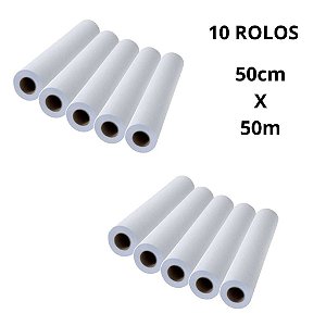 Lençol Descartável Papel Hospitalar Maca 50x50 10 Rolos