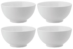 Jogo Tigela Bowl Porcelana Clean 350ml 4 Unidades - Lyor