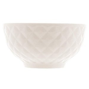 Tigela Bowl Porcelana Diamond Branco 300ml Unidade - Lyor