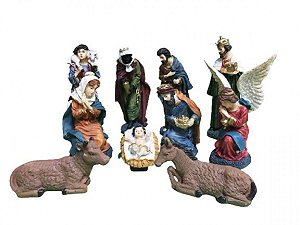 Presépio Natal Resina Premium 10 Peças 16cm - Riomaster