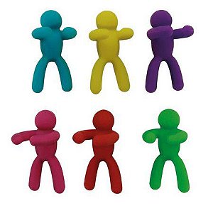Jogo Marcador para Taças Bonecos Fun Color Silicone 6 Unidades - Mimo Style