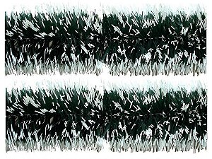 Jogo Festão PVC Verde Nevado 9cmx2m 2 Peças Total 4 Metros - Magizi