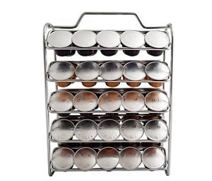 Suporte Porta 50 Cápsulas Café Nespresso Aço Cromado - Niquelart