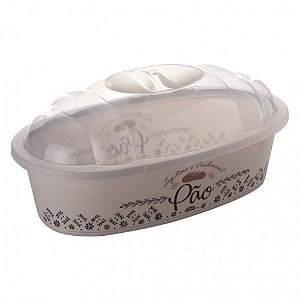 Porta Pão de Plástico Premium com Tampa Café da Manhã