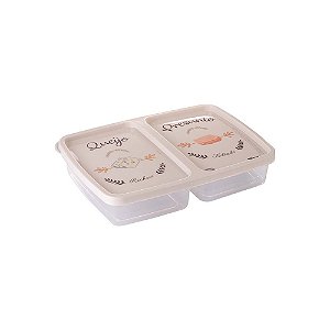 Porta Frios Com Divisória Tampa Plástico Premium Retrô