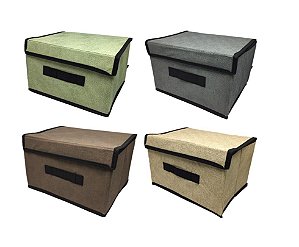 Conjunto Caixa Organizadora Tecido Color Multiuso 26x20cm 4 Peças