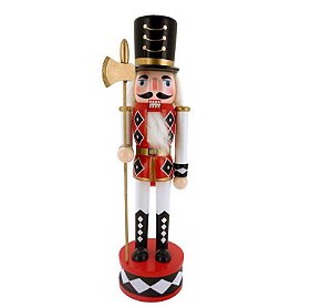Soldado Quebra Nozes Guarda Natal Madeira Luxo 30cm - Yangzi