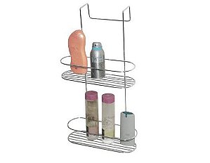 Suporte para Shampoo Duplo Encaixe Box Banheiro Aço Cromado Prime - Araminas