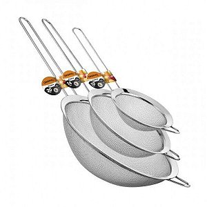Kit Peneiras Em Aço Inox 10, 14 E 20Cm - Origina Line
